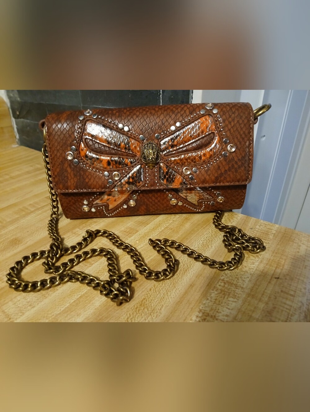 Kurt Geiger NWT NEW STYLE Stunning Clutch/Crossbody & Dustbag - Picture 2 of 10